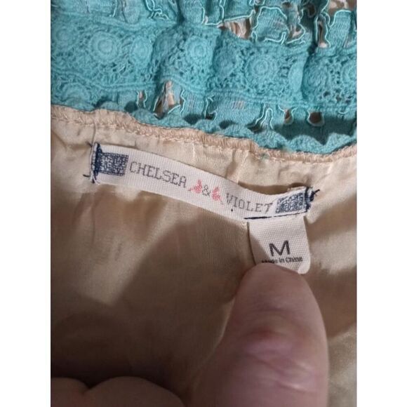 Chelsea & Violet Dress Ladies Medium Blue Lace Sleeveless - Picture 5 of 8